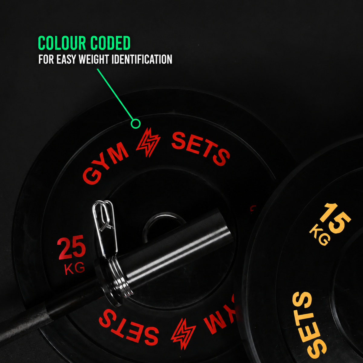 Disques de musculation olympiques colorés