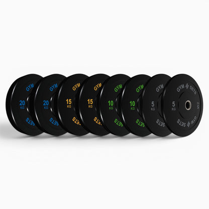 Disques de musculation olympiques colorés