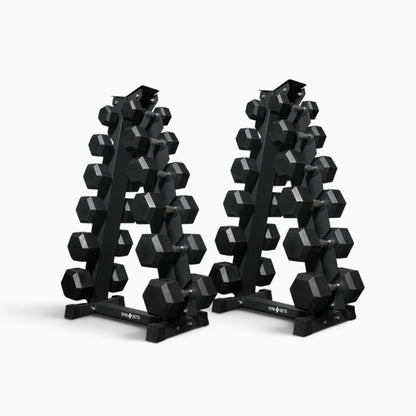 Support de rangement pour haltères hexagonaux à 5 et 6 niveaux