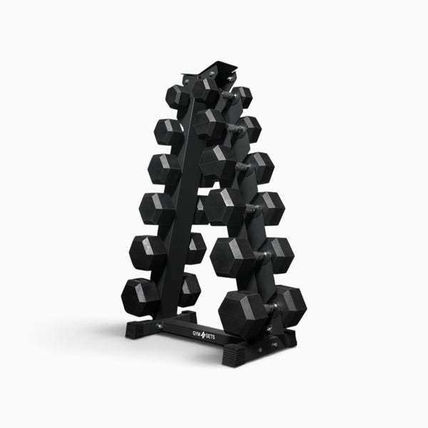 Support de rangement pour haltères hexagonaux à 5 et 6 niveaux