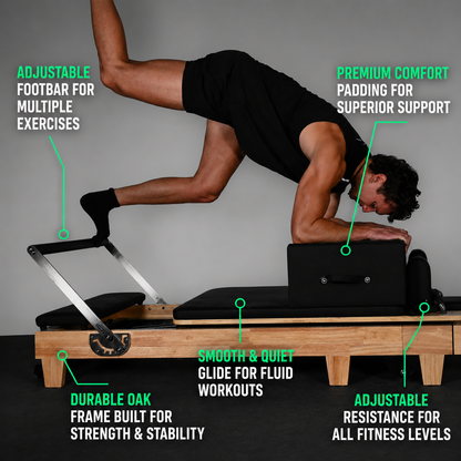 Reformer de Pilates GymSets Studio Oak