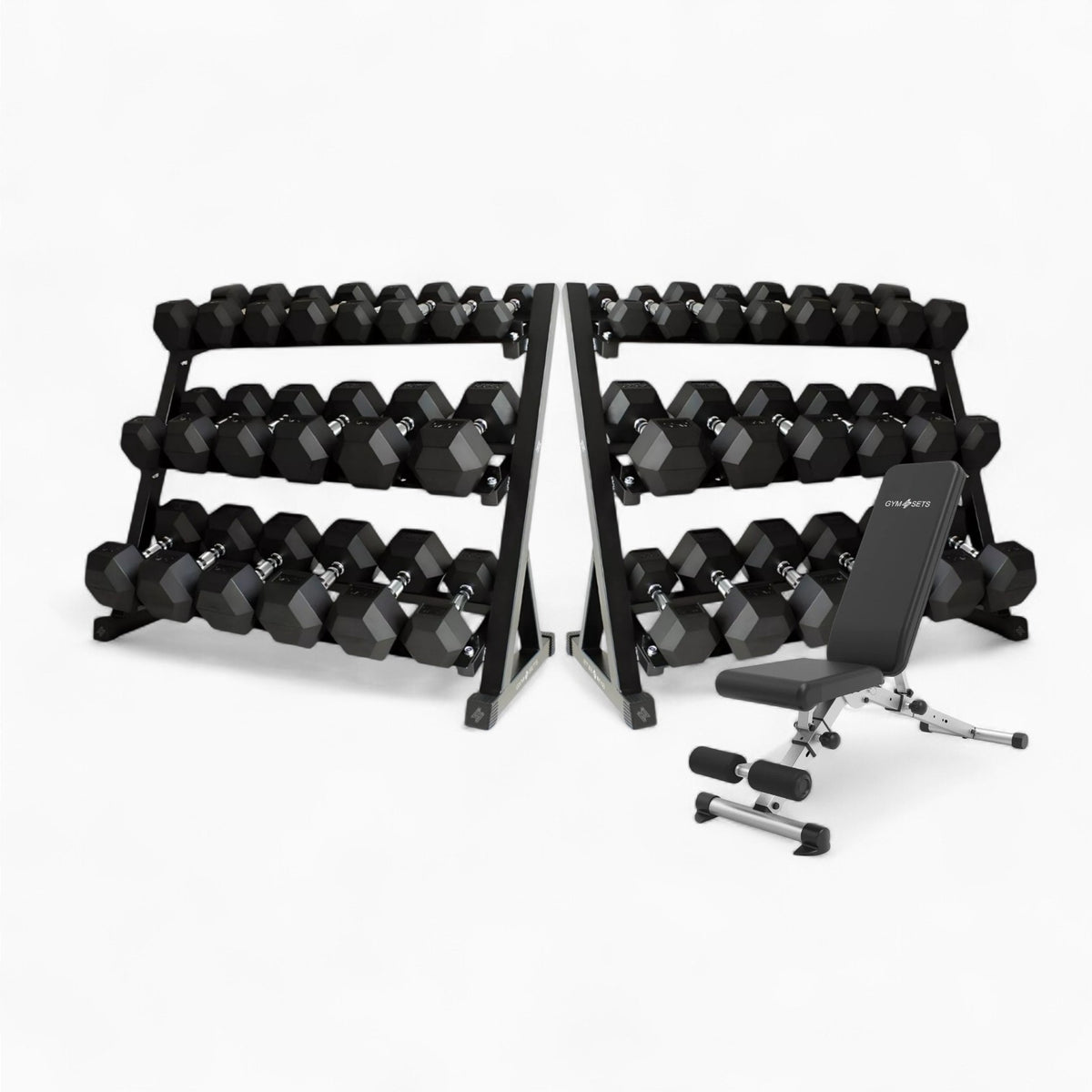 Compact 3-Tier Dumbbell Holder – Adjustable Home Gym Rack