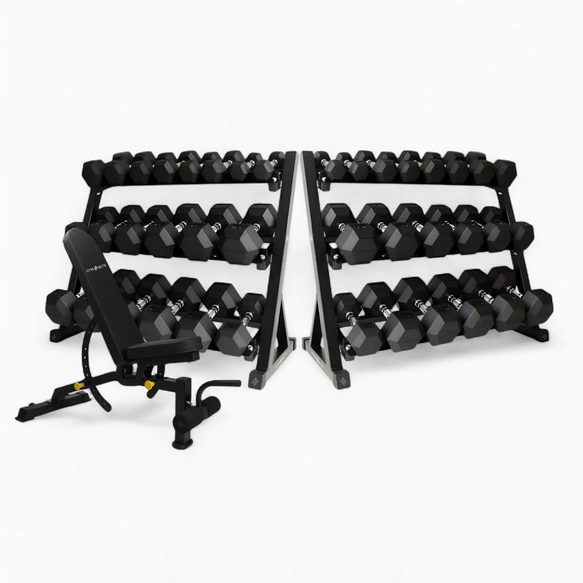 Compact 3-Tier Dumbbell Holder – Adjustable Home Gym Rack