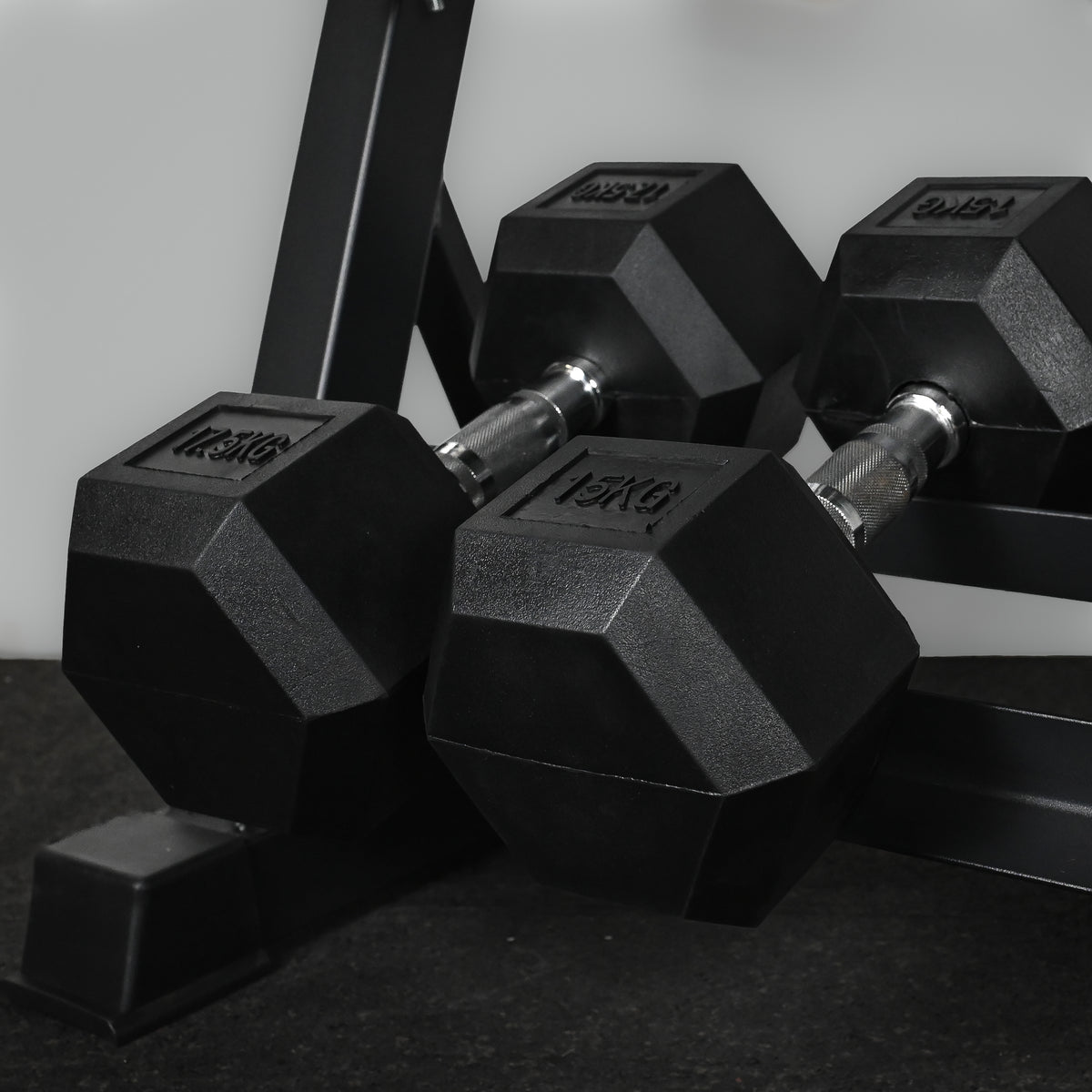 Paires d’Haltères Hexagonaux Professionnels de 2,5 à 50kg