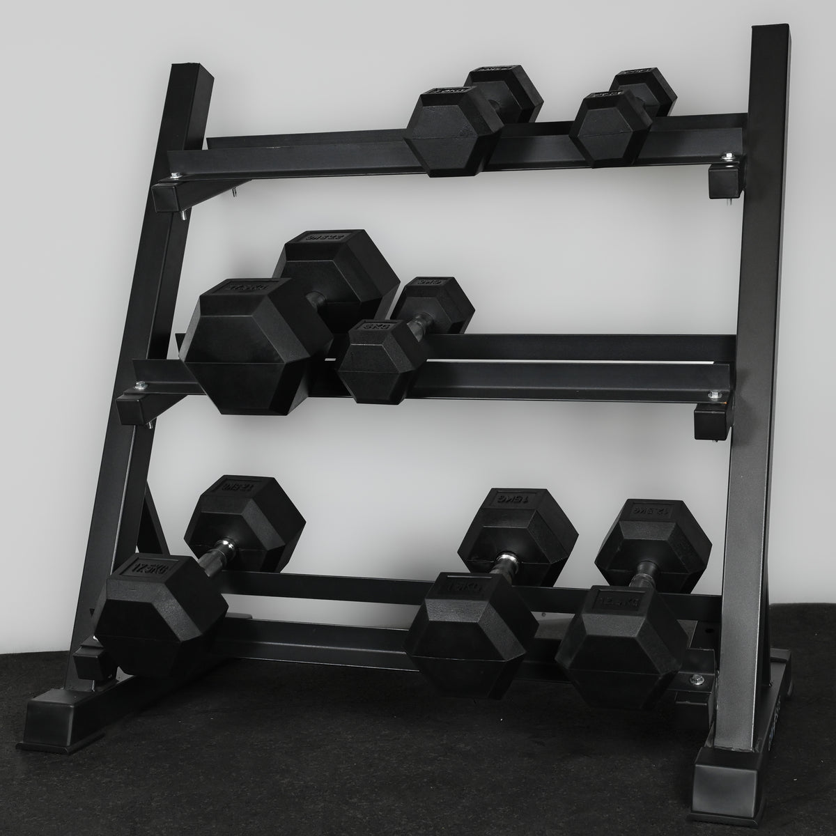Support de rangement pour haltères à 3 niveaux