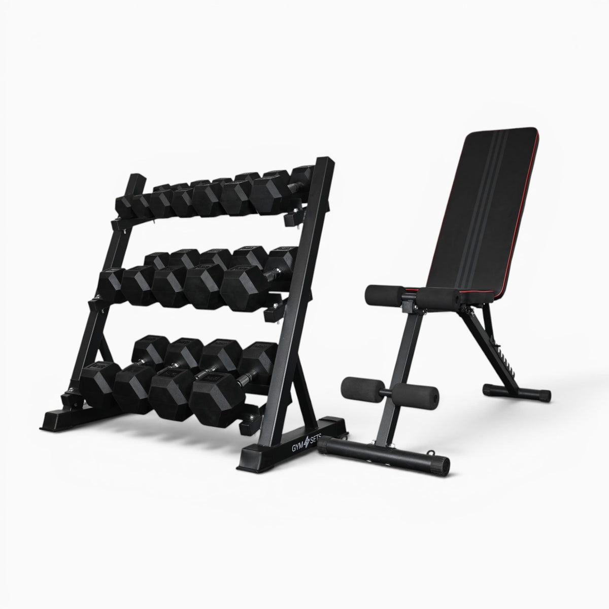 Support de rangement pour haltères à 3 niveaux