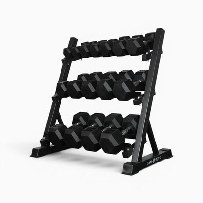 Support de rangement pour haltères à 3 niveaux