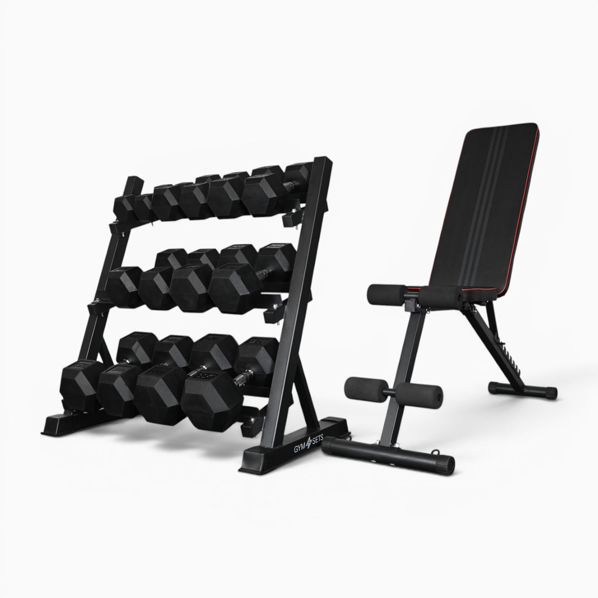 Support de rangement pour haltères à 3 niveaux