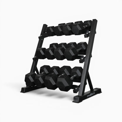 Support de rangement pour haltères à 3 niveaux
