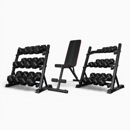 Support de rangement pour haltères à 3 niveaux