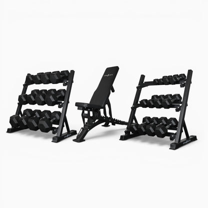 Support de rangement pour haltères à 3 niveaux