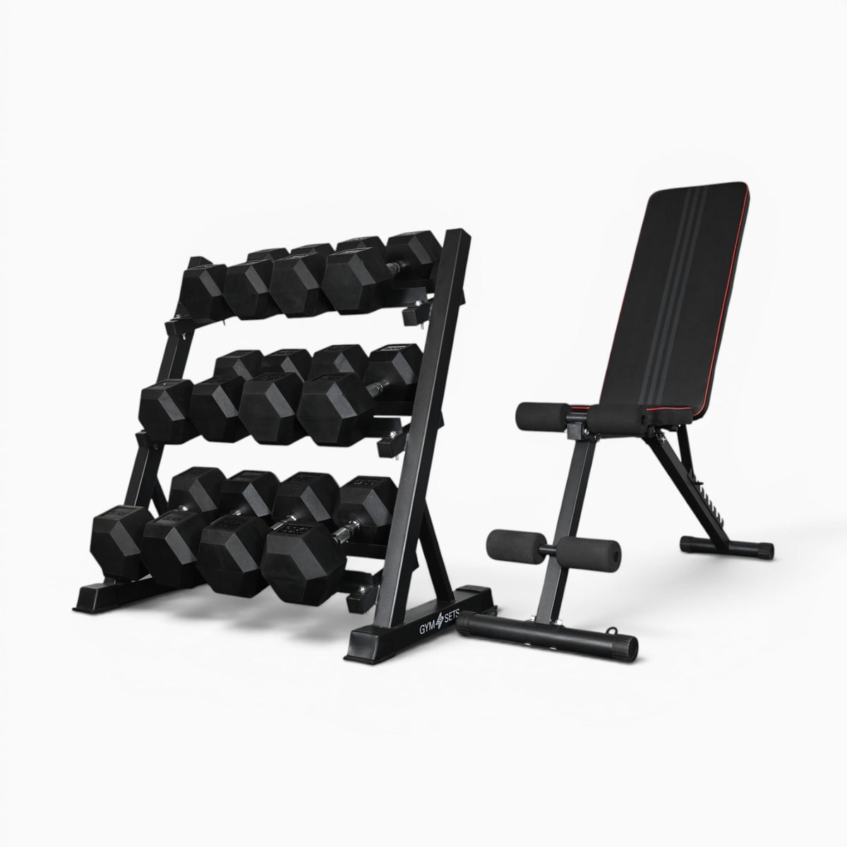 Support de rangement pour haltères à 3 niveaux
