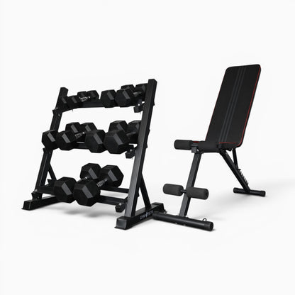 Support de rangement pour haltères à 3 niveaux
