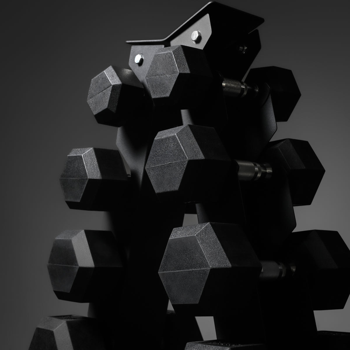 Support de rangement pour haltères hexagonaux à 5 et 6 niveaux