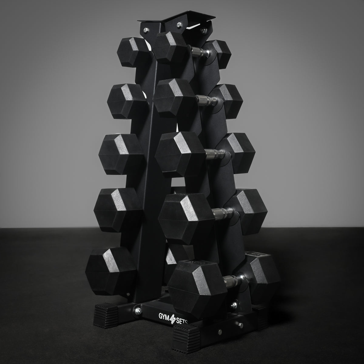 Support de rangement pour haltères hexagonaux à 5 et 6 niveaux