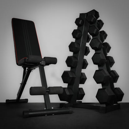 Support de rangement pour haltères hexagonaux à 5 et 6 niveaux