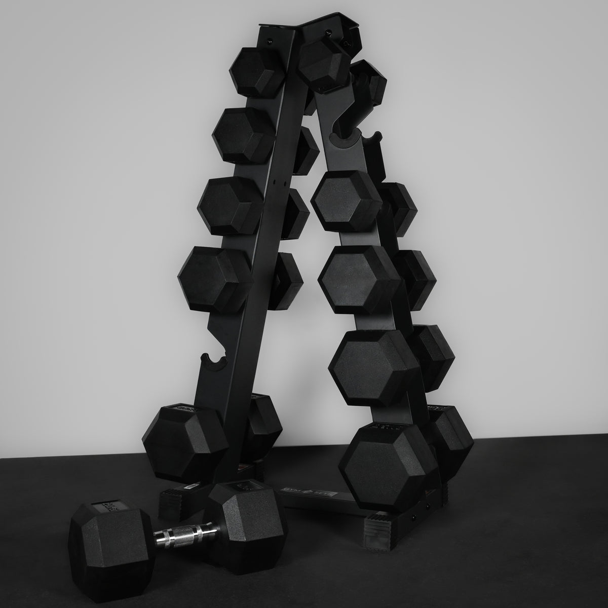 Support de rangement pour haltères hexagonaux à 5 et 6 niveaux