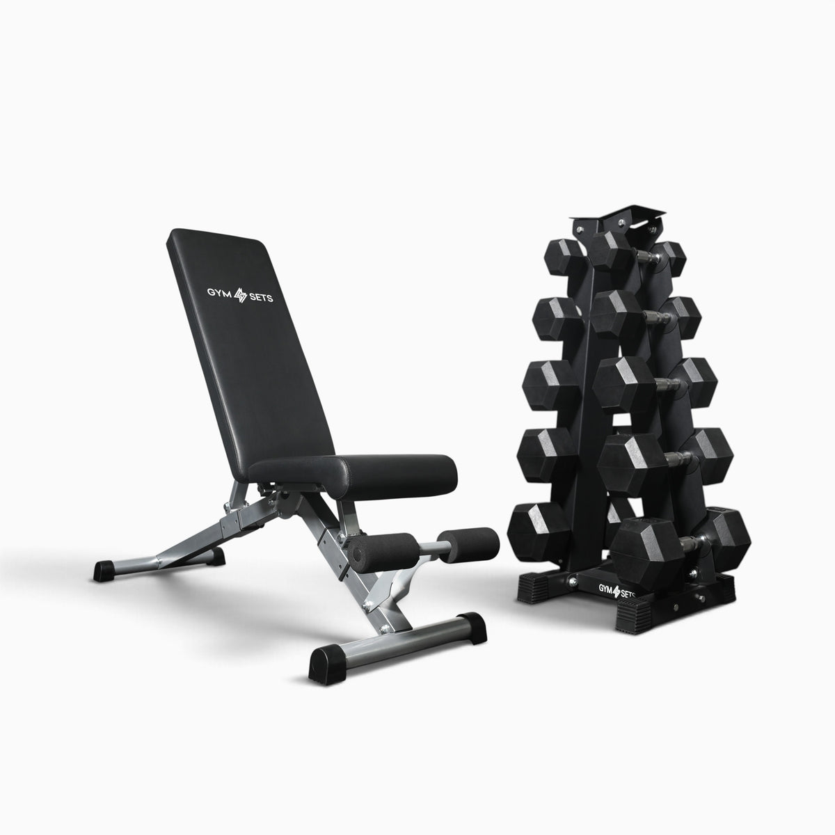 Support de rangement pour haltères hexagonaux à 5 et 6 niveaux