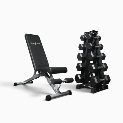 Support de rangement pour haltères hexagonaux à 5 et 6 niveaux