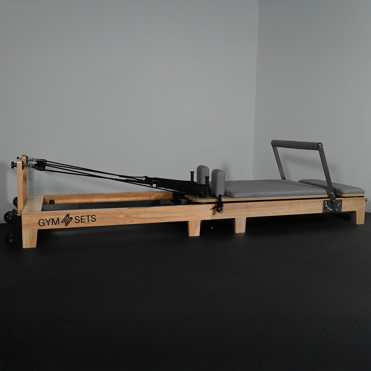 GymSets Flodable Oak Reformer Pilates Machine - Full Size Studio Grade