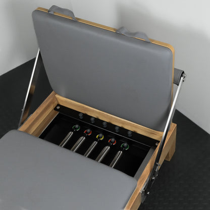 GymSets Flodable Oak Reformer Pilates Machine - Full Size Studio Grade