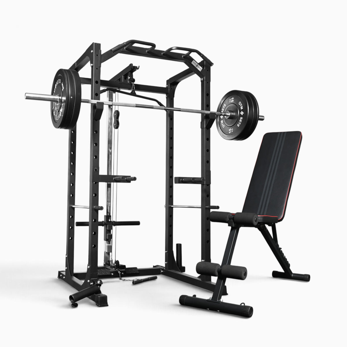 Cage de musculation GymSets P100 avec poulie intégrée