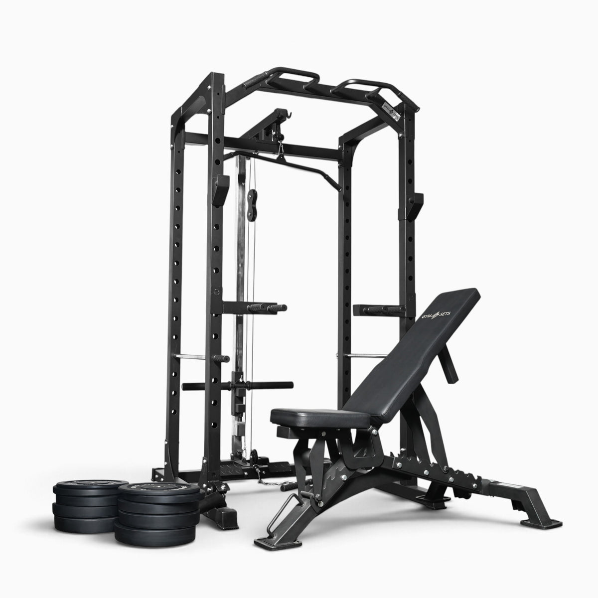 Cage de musculation GymSets P100 avec poulie intégrée