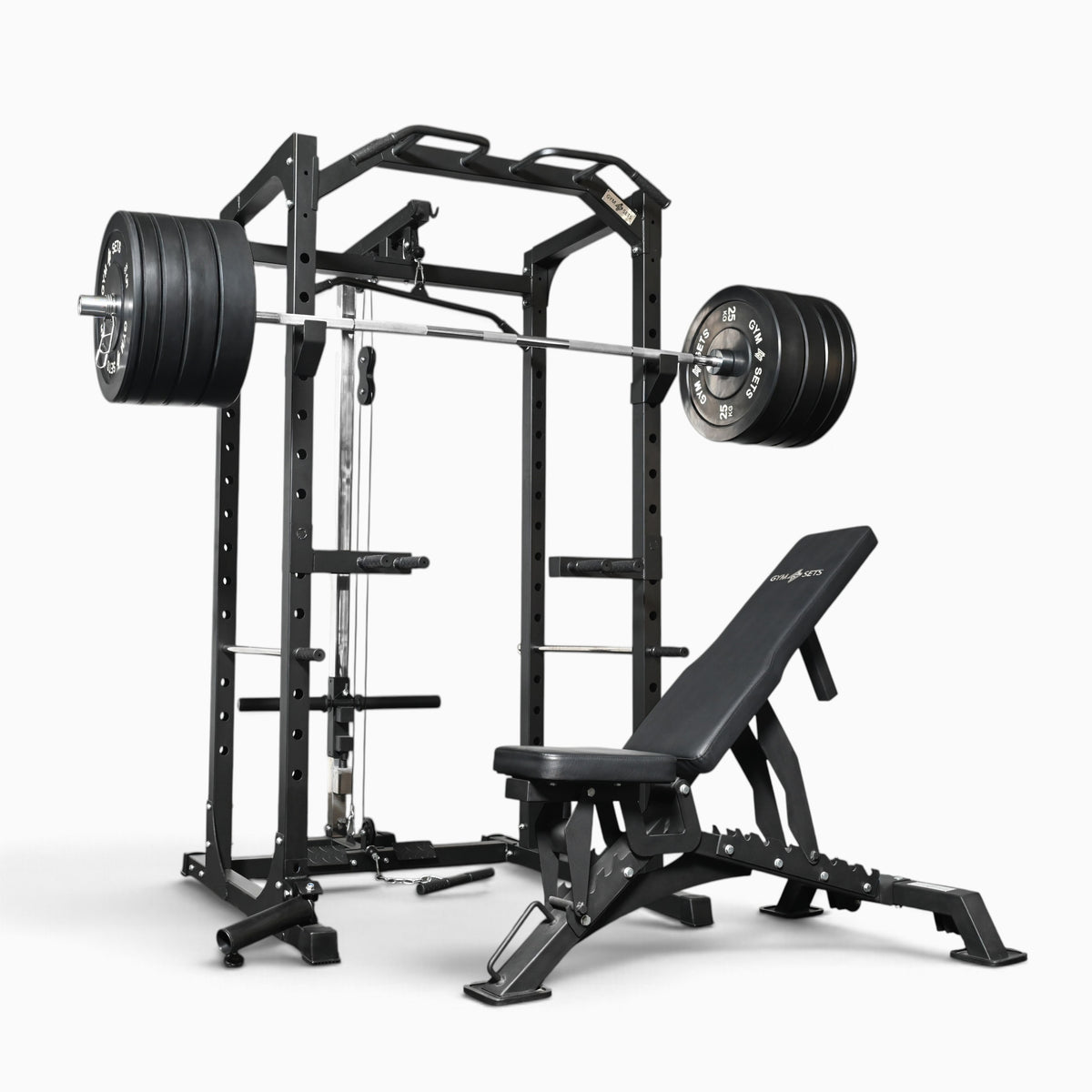 Cage de musculation GymSets P100 avec poulie intégrée