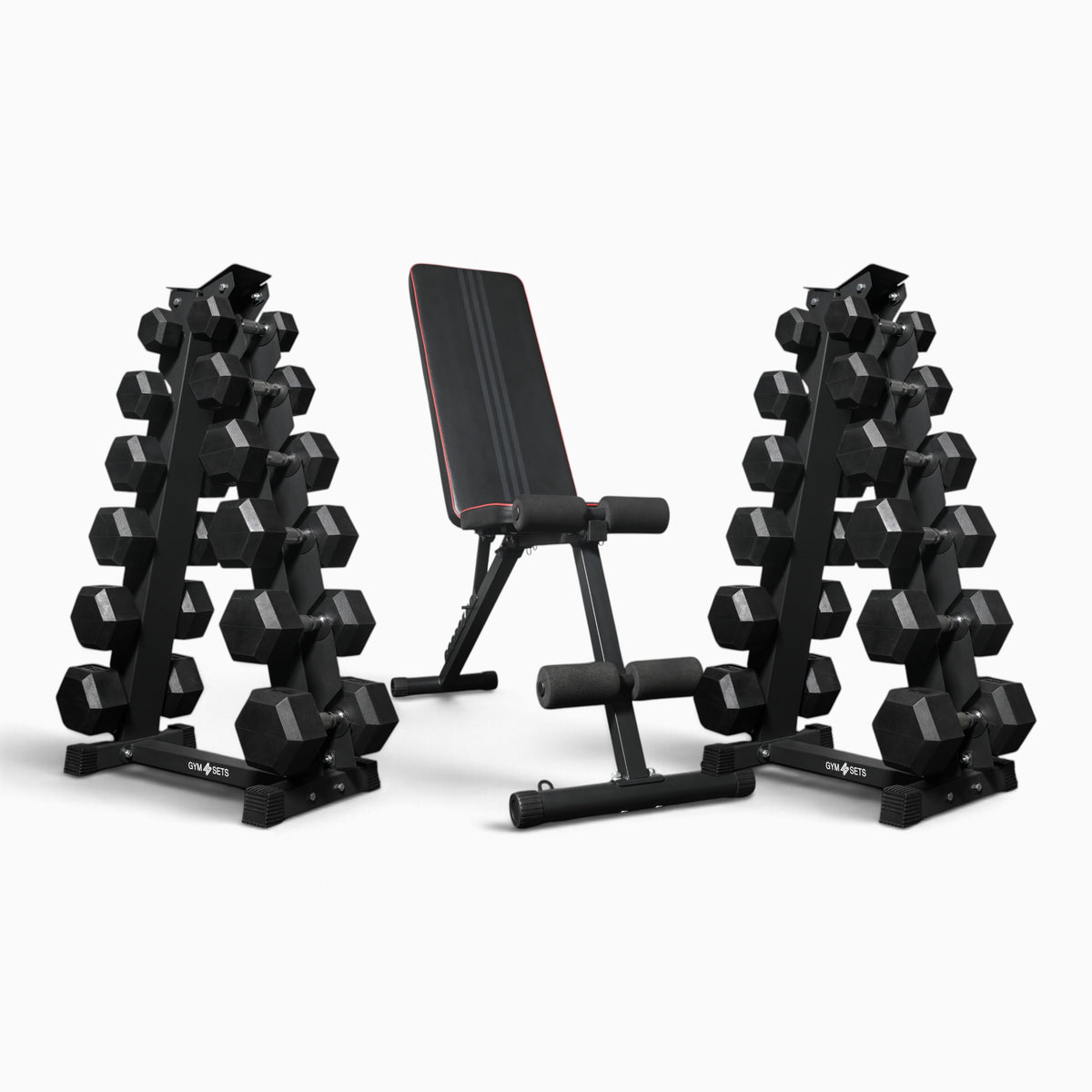 Support de rangement pour haltères hexagonaux à 5 et 6 niveaux