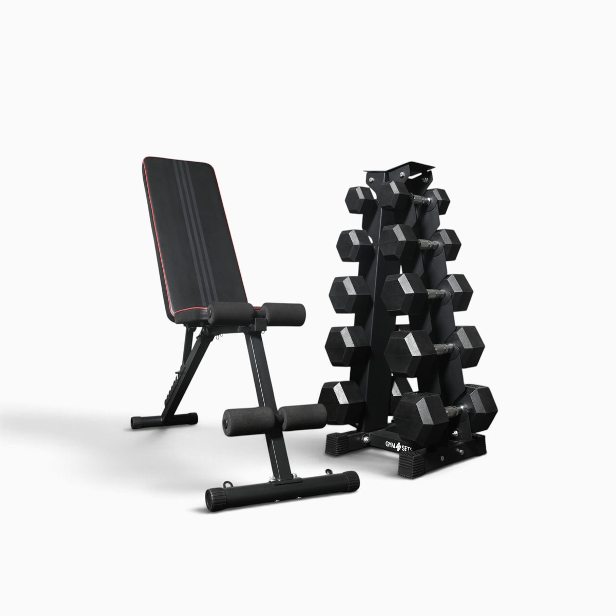 Support de rangement pour haltères hexagonaux à 5 et 6 niveaux