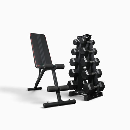 Support de rangement pour haltères hexagonaux à 5 et 6 niveaux