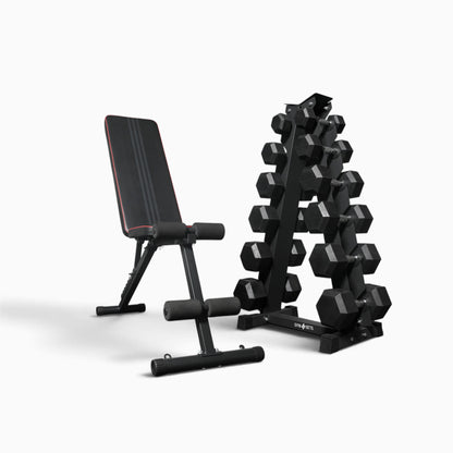 Support de rangement pour haltères hexagonaux à 5 et 6 niveaux