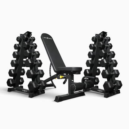 Support de rangement pour haltères hexagonaux à 5 et 6 niveaux