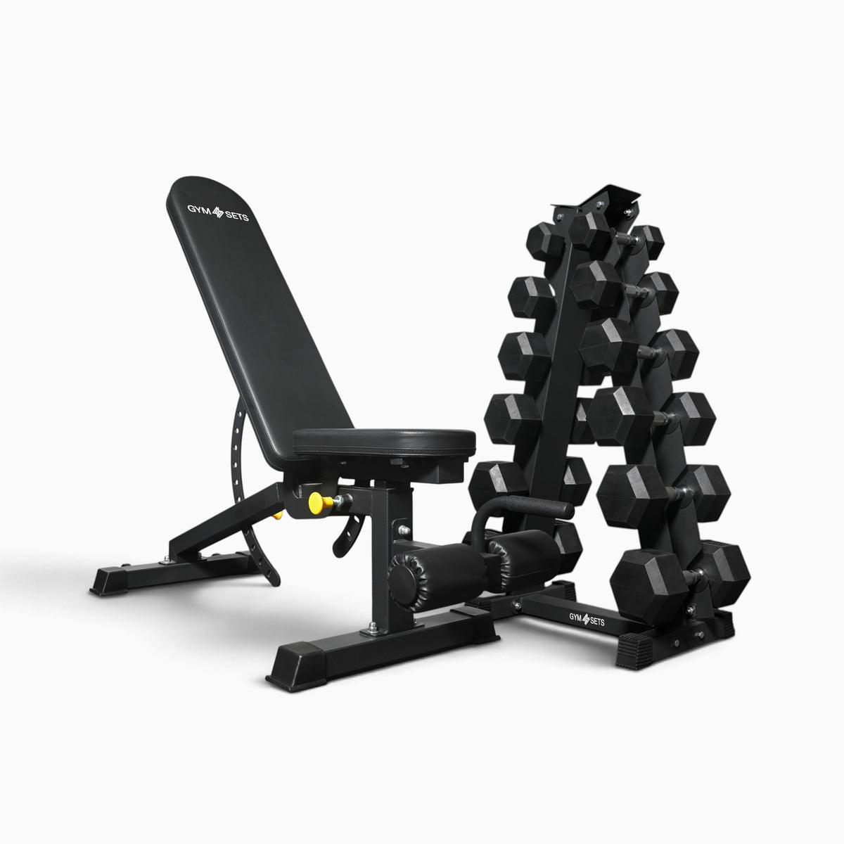 Support de rangement pour haltères hexagonaux à 5 et 6 niveaux