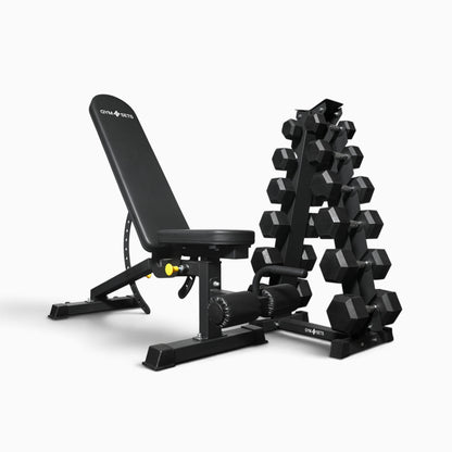 Support de rangement pour haltères hexagonaux à 5 et 6 niveaux