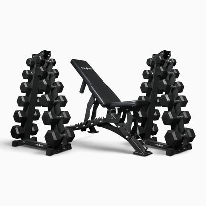 Support de rangement pour haltères hexagonaux à 5 et 6 niveaux