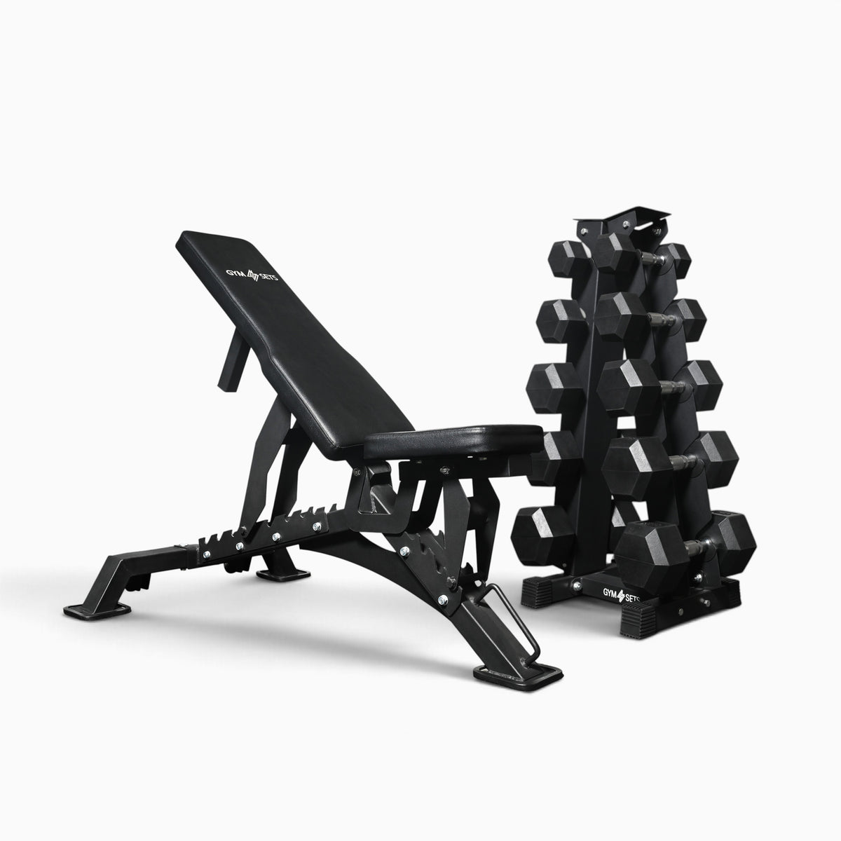 Support de rangement pour haltères hexagonaux à 5 et 6 niveaux