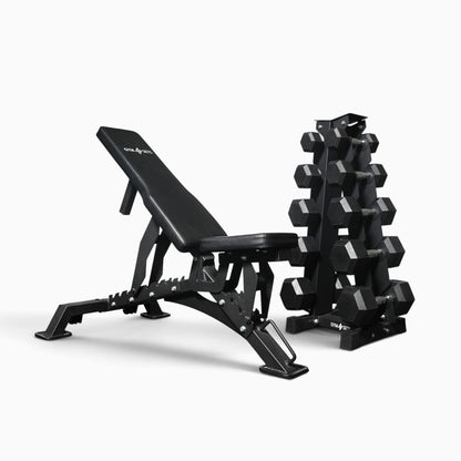 Support de rangement pour haltères hexagonaux à 5 et 6 niveaux