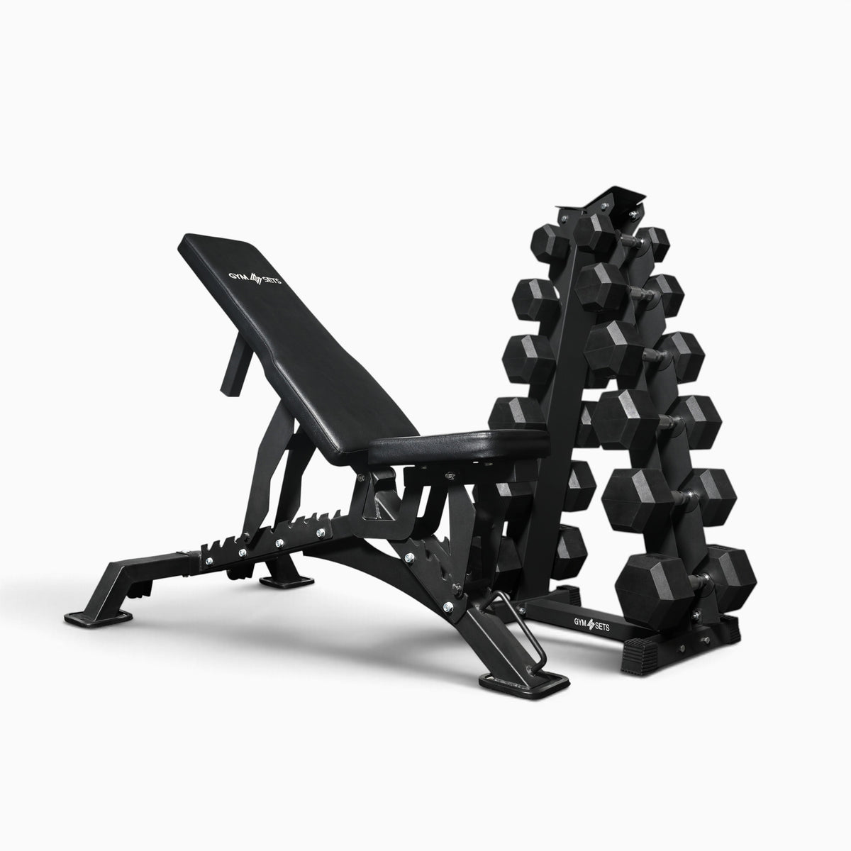 Support de rangement pour haltères hexagonaux à 5 et 6 niveaux