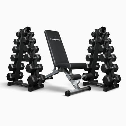 Support de rangement pour haltères hexagonaux à 5 et 6 niveaux
