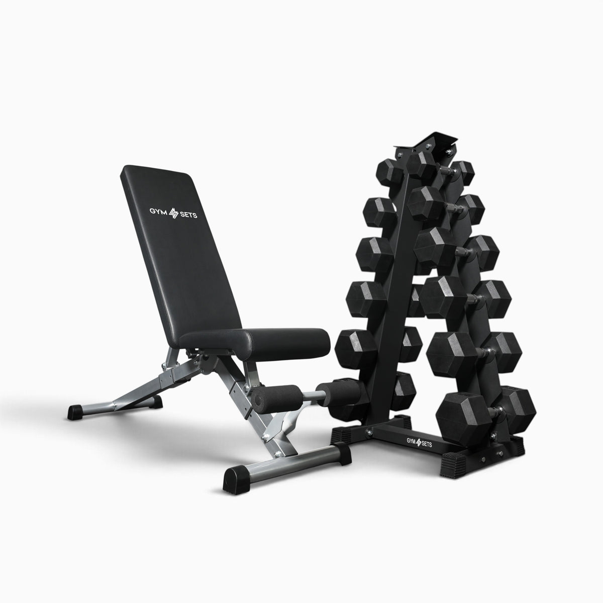 Support de rangement pour haltères hexagonaux à 5 et 6 niveaux